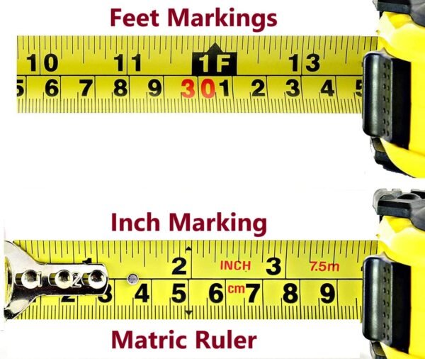 Retractable Dual Lock Tape Measure 5m 16ft - Image 6